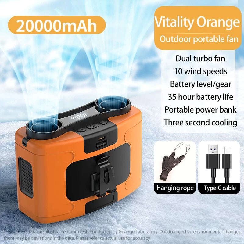 Fulcro™ Portable Waist Fan Dual Airflow
