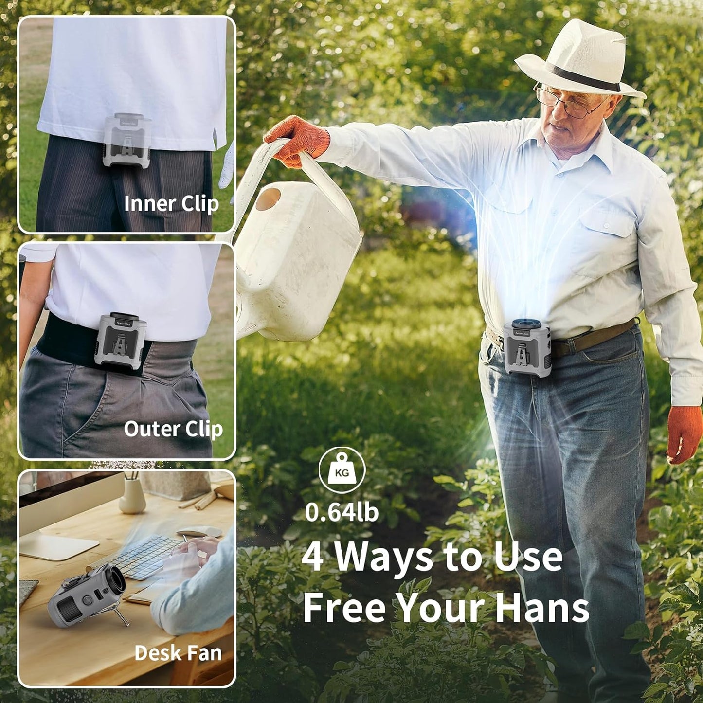 Fulcro™ Portable Waist Fan Clip