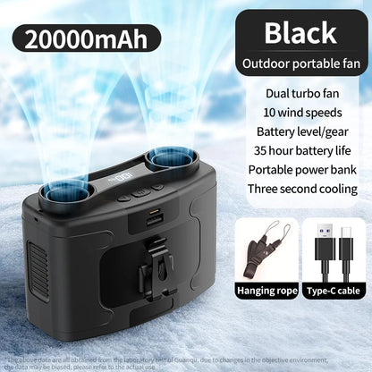 Fulcro™ Portable Waist Fan Dual Airflow
