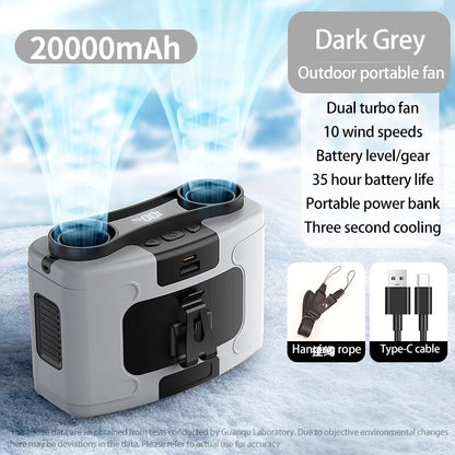 Fulcro™ Portable Waist Fan Dual Airflow